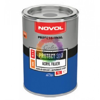 Грунт для авто акриловый Novol PROTECT 310 4+1, черный, 1 л (без отвердителя)